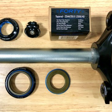 Cane Creek Forty &  rechte voorvork in taps toelopend frame
